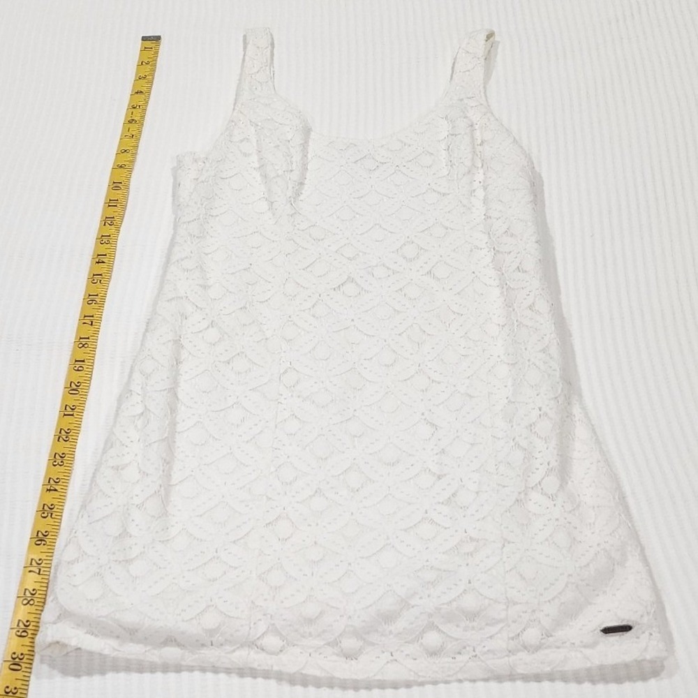 Vintage Hollister White Lace Jumper Dress Sleeveless Mini Size‎ 3 Collector Item